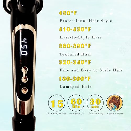 abp 1 Inch Curling Iron with 360 swivel cord