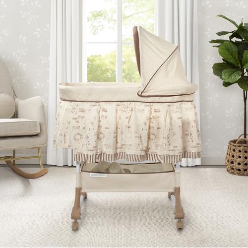 Delta Children Bassinet with canopy extended
