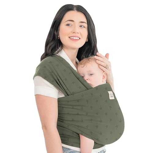 KeaBabies Original Baby Wrap Carrier Forest Berries front view