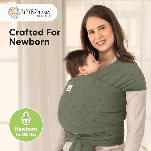KeaBabies baby carrier showing ergonomic hip positioning
