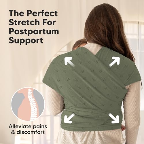 KeaBabies carrier used as a postpartum wrap
