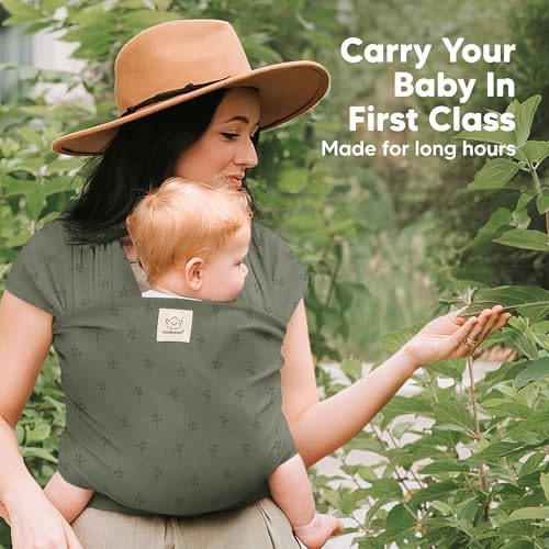 Side profile of KeaBabies Forest Berries baby sling