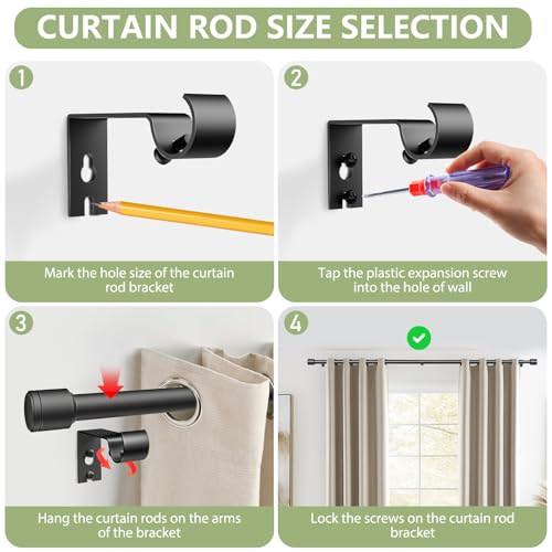 Close up of curtain rod finish