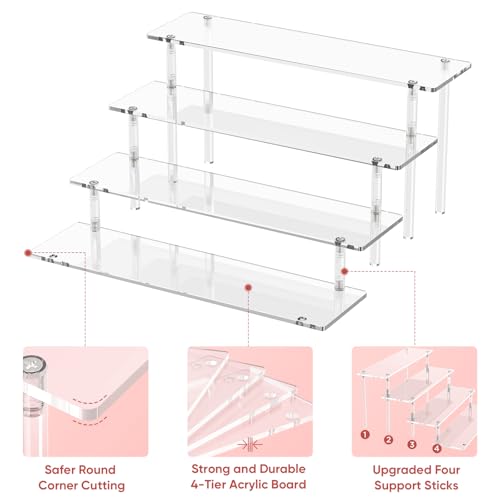 Display riser showing multiple tiers for collectibles
