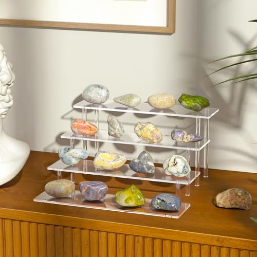 Cupcakes arranged on the 4 tier acrylic stand