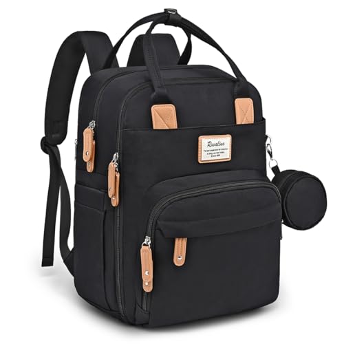 RUVALINO Diaper Bag Backpack in classic black
