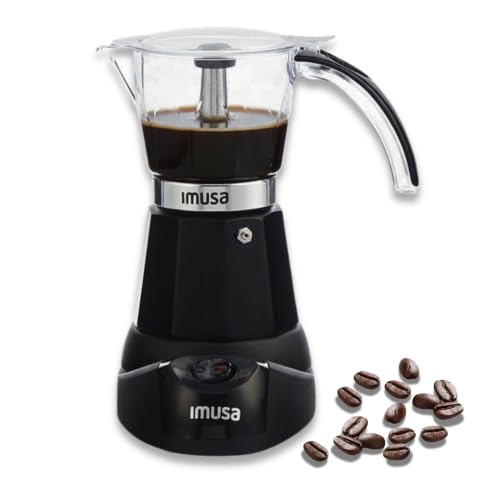 Imusa 6 Cup Electric Espresso Maker, Black