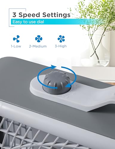 Side profile of the BLACK+DECKER box fan
