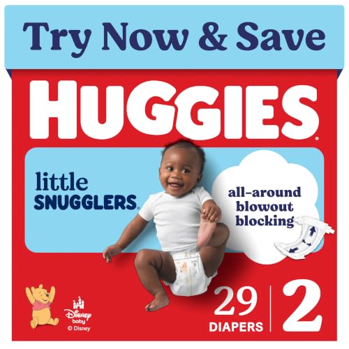 Huggies Little Snugglers Diapers Size 2 front packaging