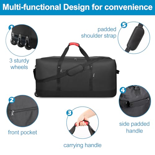 U-shaped main compartment opening for duffel