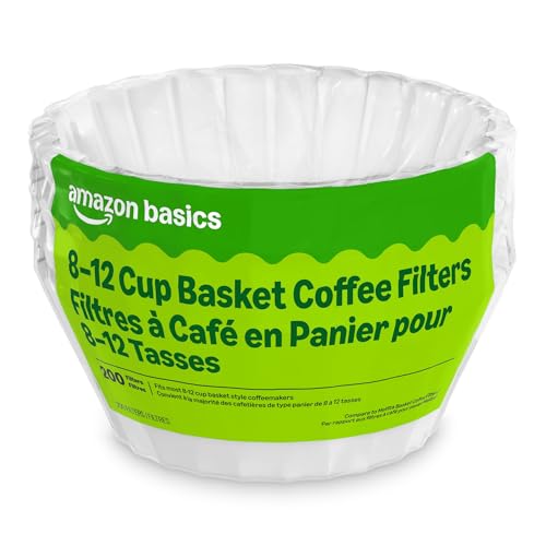 Basics 200 count white basket coffee filters