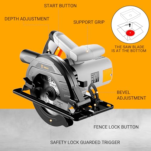 DEKOPRO circular saw angle adjustment view
