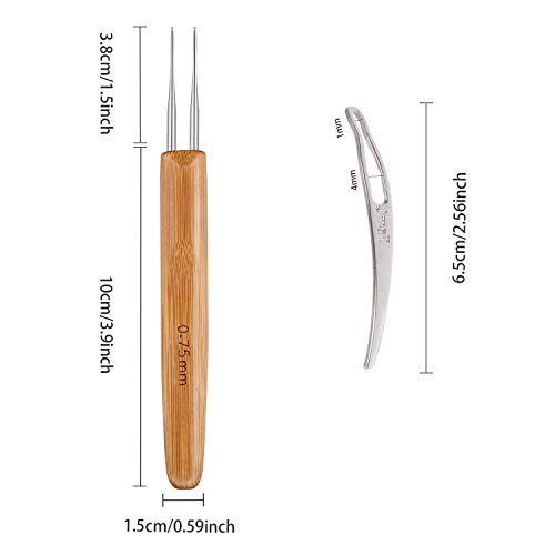Close up of AUGSUN 0.75mm crochet hook needle