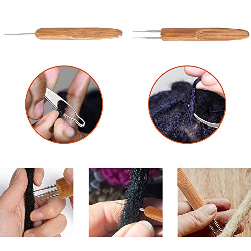 Three styles of AUGSUN dreadlock hooks