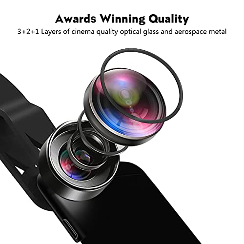 Close up of KEYWING fisheye lens attachment