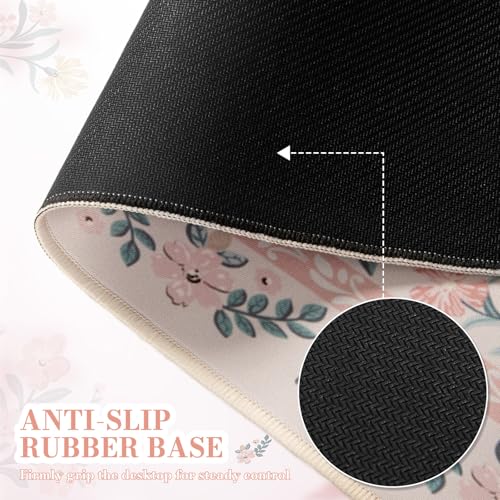 Edge stitching on iCasso floral mouse pad