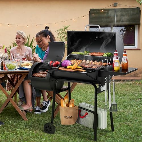Offset smoker box attachment on CC1830S grill