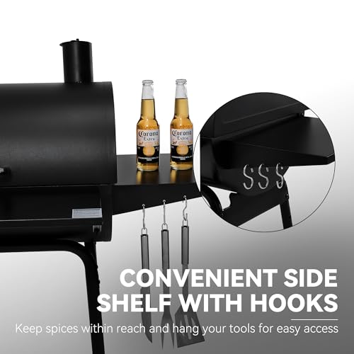 Thermometer gauge on grill lid