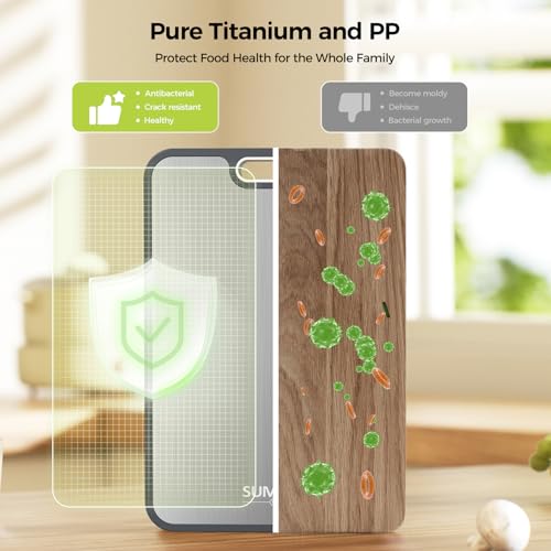 Double-sided cutting board side profile
