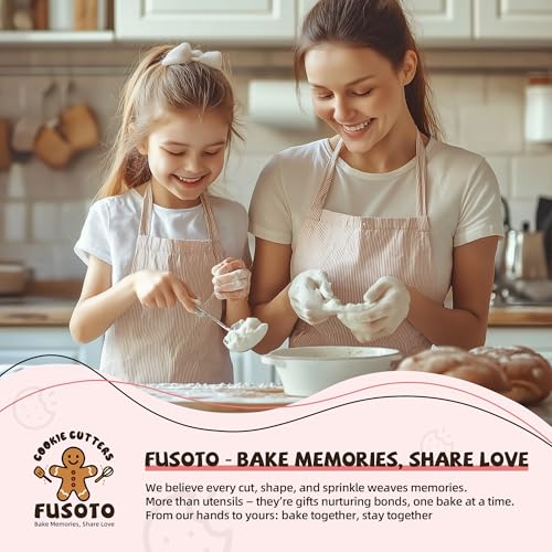FUSOTO Flower Cookie Cutter Set for holiday baking