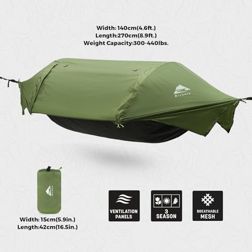 Hammock with rainfly and mosquito net