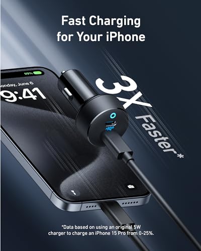 Compact design of Anker 40W car charger