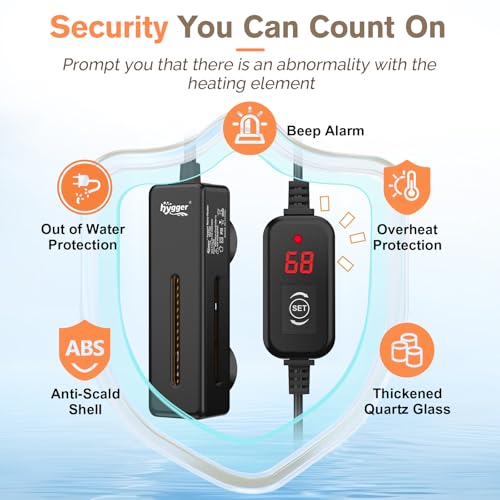 Digital temperature controller for hygger aquarium heater
