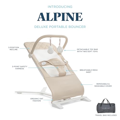 Folded Baby Delight portable bouncer in carry bag