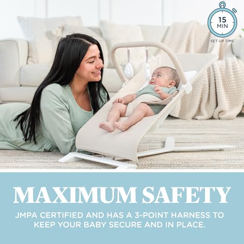 Baby Delight bouncer with toy bar attached