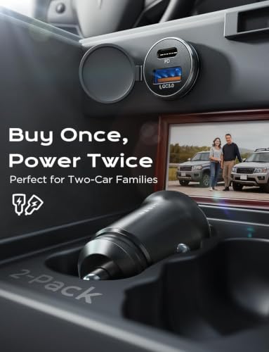 Close up of LISEN aluminum car charger ports