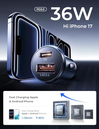 Side profile of flush fit LISEN car charger