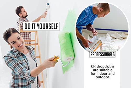 Drop cloth used as floor protection