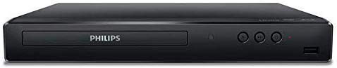 Front view of the black Philips BDP1502 Blu-ray player