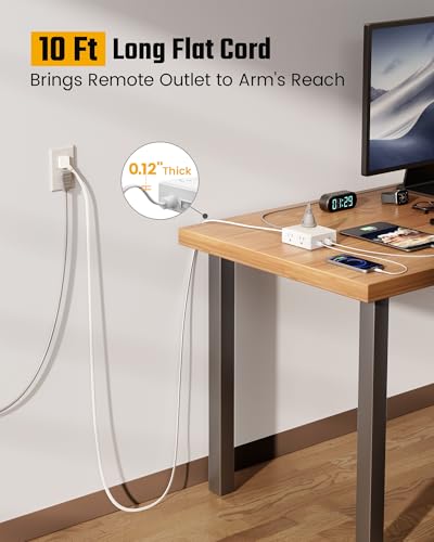 SUPERDANNY Surge Protector Power Strip 10Ft