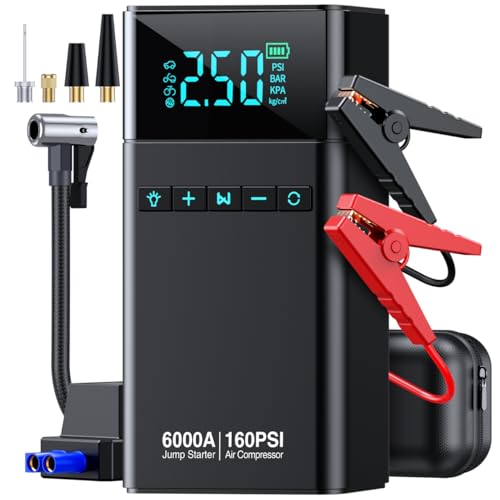 MAIDELI 6000A jump starter and air compressor unit