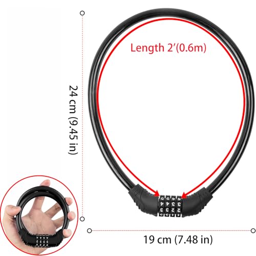 Braided steel cable texture of KAMSANG bike lock