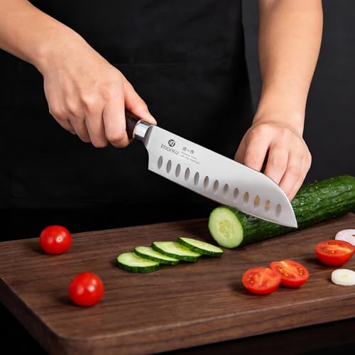 Brown and silver kitchen knife handle texture