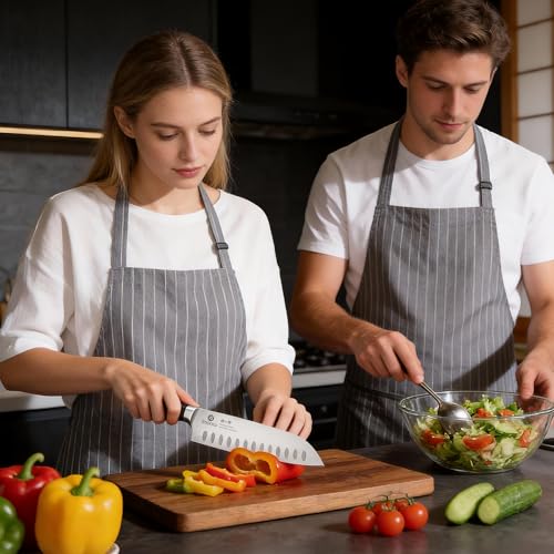 Professional chef using imarku Santoku knife