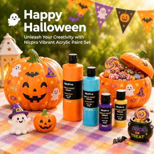 Twenty-four individual 2oz acrylic paint bottles