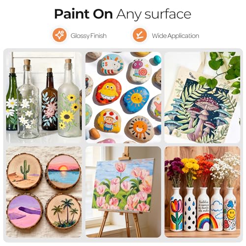 Included paint mixing palette and guide