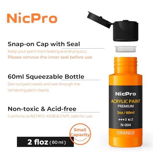 Artist painting on canvas with Nicpro paints