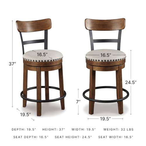 Valebeck Counter Stool with comfortable swivel seat
