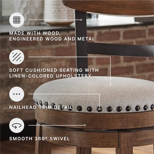 Valebeck Counter Stool with nailhead trim