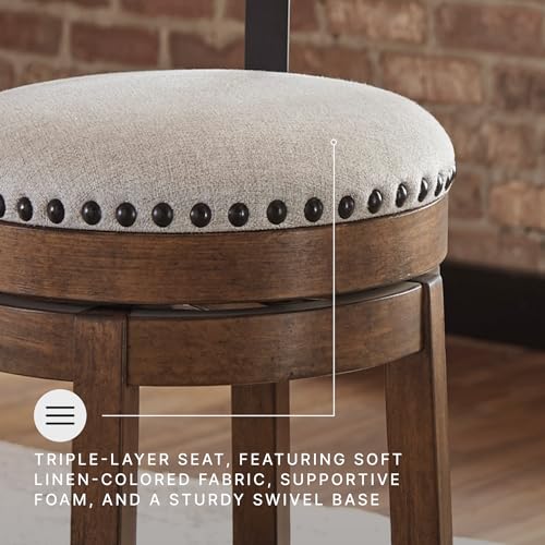 Valebeck Counter Stool durable wood and metal construction