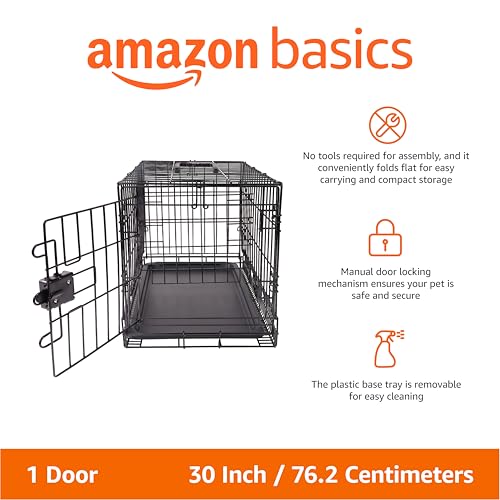 Folded Basics wire pet crate for storage