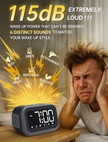 Large LED display on the Acedeck L01 alarm clock