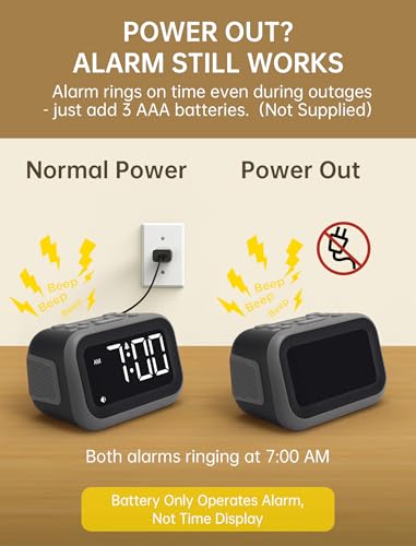 Back panel showing USB charging port on Acedeck clock