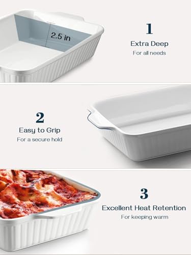4.2 quart white casserole dish