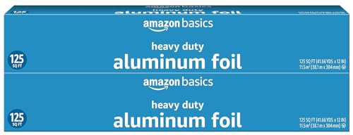 Basics Heavy Duty Aluminum Foil 125 Sq Ft Pack of 2