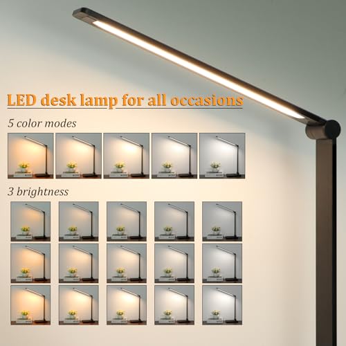 Side profile of Dott Arts desk lamp showing flexible arm